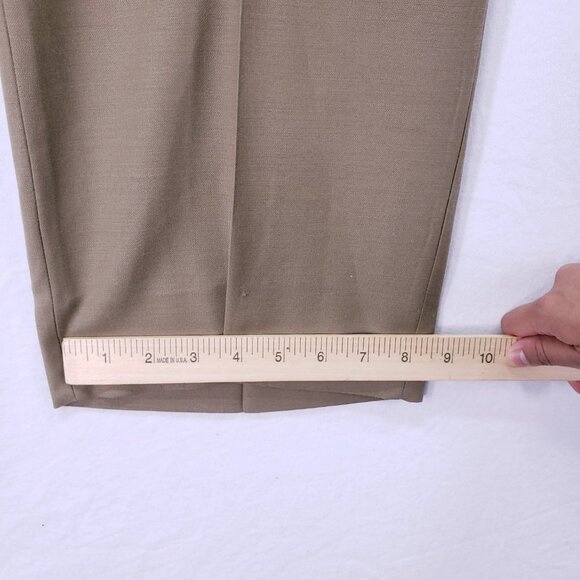 Jack Victor Sanson Beige 100% Wool Pleated Dress Pants Trousers 46R Canada - Picture 5 of 16